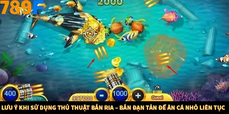Lưu ý khi sử dụng thủ thuật bắn ria – bắn đạn tản để ăn cá nhỏ liên tục