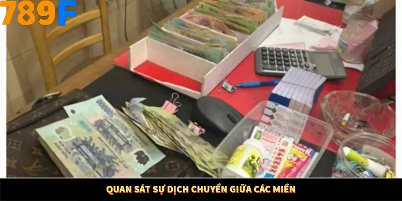 Quan sát sự dịch chuyển giữa các miền